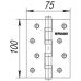 Петля универсальная FUARO 4BB 100x75x2,5 CFB (кофе глянец)