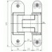 Петля скрытая TECTUS TE 311 3D FVZ 44 SIMONSWERK F1 со смещением (окраш.SW124) хром матовый, до 60 кг