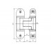 Петля скрытая TECTUS TE 311 3D FVZ 40 SIMONSWERK со смещением (RAL 9005) черный, до 60 кг