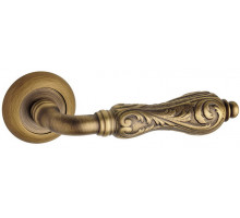 Дверная ручка на розетке FIMET 147/231C FLORA F43, бронза матовая