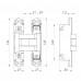 Петля Armadillo (Армадилло) скрытой установки U3D7800.VPG AB бронза TECH