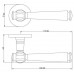 Дверная ручка BUSSARE VASO A-41-50 M.CHROME (матовый хром)