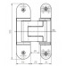 Петля скрытая TECTUS TE 311 3D FVZ 44 SIMONSWERK со смещением (RAL 9005) черный, до 60 кг