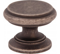 Мебельная ручка Melodia 804 Античное серебро DAS FLAT CAP D32 mm