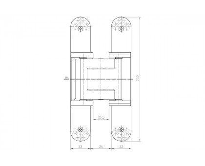 Петля скрытая TECTUS TE 540 3D A8 SIMONSWERK Черный матовый RAL 9005 (SW107), до 100 кг