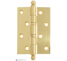 Дверная петля универсальная с круглым колпачком Fratelli Cattini CR102 102x75x3 OLV пол. латунь
