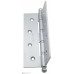 Дверная петля универсальная с круглым колпачком Fratelli Cattini CR152 152x90x3 CS матовый хром