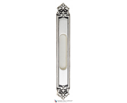 Ручка для раздвижной двери Venezia U122 DECOR LONG натуральное серебро + черный (1шт.)