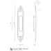 Ручка для раздвижной двери Venezia U122 DECOR LONG натуральное серебро + черный (1шт.)