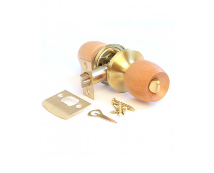 Защелка Apecs 0598-03-GM/BEECH (598-03-WR/GM) матовое золото/светлое дерево