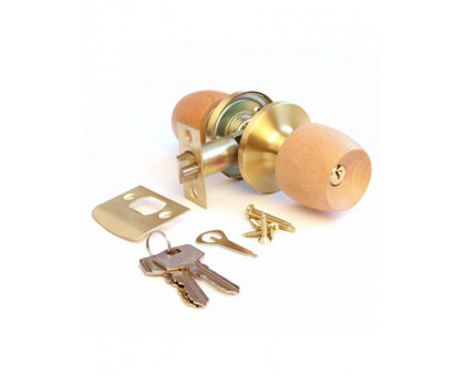 Защелка Apecs 0598-01-GM/BEECH (598-01-WR/GM) матовое золото/светлое дерево