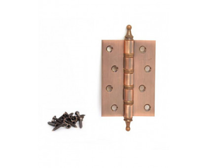 Петля стальная с колпачком Apecs 100*70-F-B4-Steel-AC медь