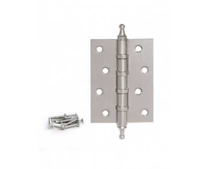 Петля стальная с колпачком Apecs 100*70-F-B4-Steel-S сатин