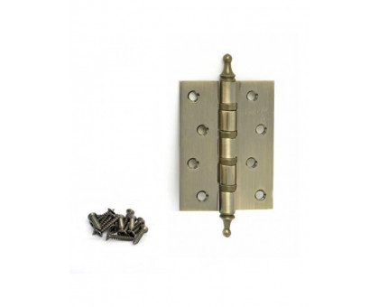 Петля стальная с колпачком Apecs 100*70-F-B4-Steel-AB бронза