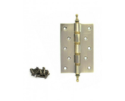 Петля стальная с колпачком Apecs 120*80-F-B4-Steel-AB бронза