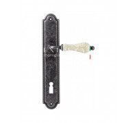Дверная ручка Extreza "DANA CRACKLE" (Дана Кракле) 306 на планке PL03 KEY античное серебро F45