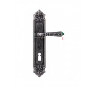 Дверная ручка Extreza "PETRA" 304 на планке PL02 KEY античное серебро F45