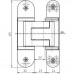Петля скрытая TECTUS TE 311 3D FVZ 40 SIMONSWERK F1 со смещением  (окраш.SW124) хром матовый, до 60 кг