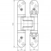 Петля скрытая TECTUS TE 527 3D до 120 кг SIMONSWERK (F2/окраш.SW125) никель матовый