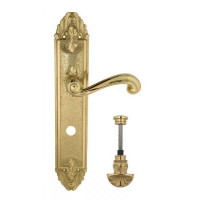 Дверная ручка Venezia "CARNEVALE" WC-4 на планке PL90 полированная латунь