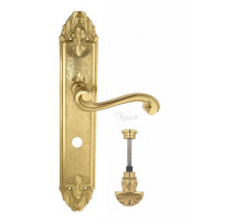 Дверная ручка Venezia "VIVALDI" WC-4 на планке PL90 полированная латунь