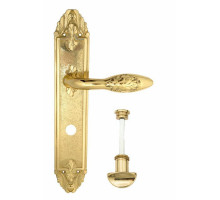 Дверная ручка Venezia "CASANOVA" WC-2 на планке PL90 полированная латунь