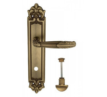 Дверная ручка Venezia "ANGELINA" WC-2 на планке PL96 матовая бронза