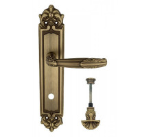 Дверная ручка Venezia "ANGELINA" WC-4 на планке PL96 матовая бронза