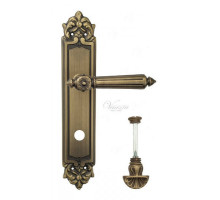 Дверная ручка Venezia "CASTELLO" WC-4 на планке PL96 матовая бронза