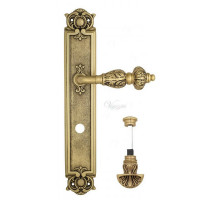 Дверная ручка Venezia "LUCRECIA" WC-4 на планке PL97 французское золото + коричневый