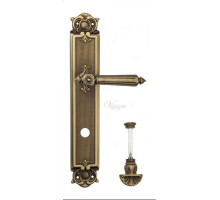 Дверная ручка Venezia "CASTELLO" WC-4 на планке PL97 матовая бронза