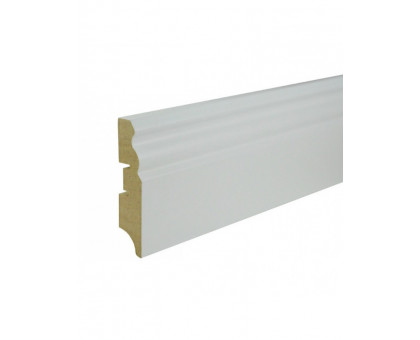 Плинтус МДФ SMARTPROFILE Paint 3D Wood белый с текстурой под покраску 70E (70*16*2400 мм)