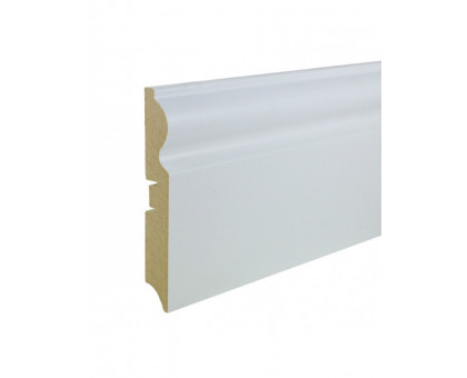 Плинтус МДФ SMARTPROFILE Paint 110C белый под покраску (110*16*2400 мм)
