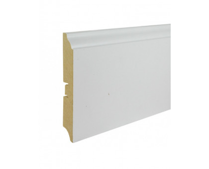 Плинтус МДФ SMARTPROFILE Paint 120B белый под покраску (120*16*2400 мм)