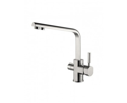 Смеситель для мойки Decor 40144-5 ф40, боковой под фильтр, Серебро Kaiser